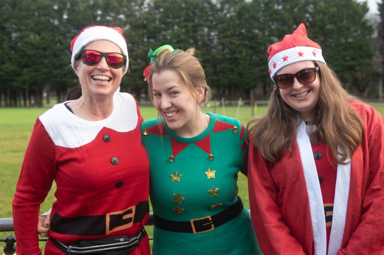Hannah Harding, Fran Bennett and Kate Harding from St Briavels