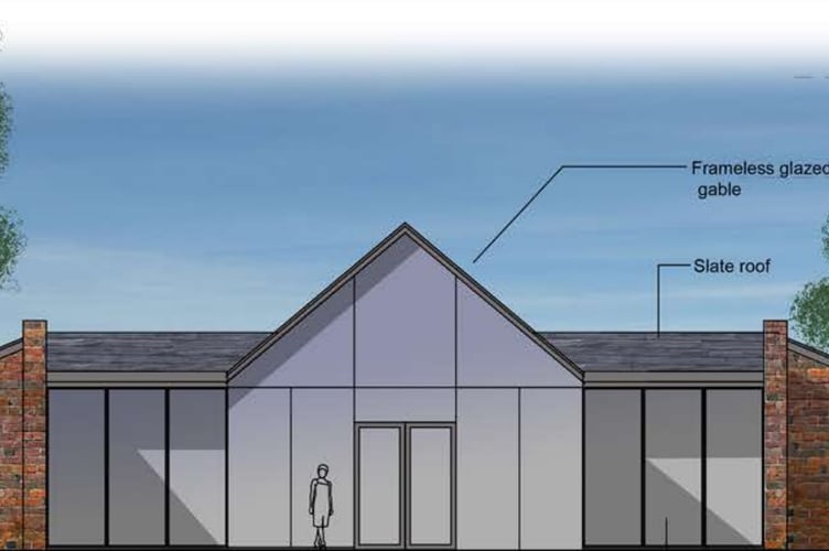 An image of the proposed building viewed from the north west. Picture: Monmouthshire County Council planning file.