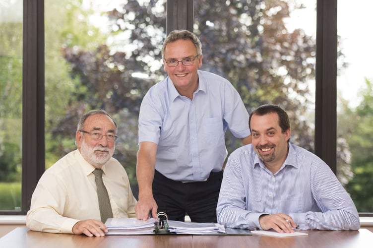 (L-R) Hugh Green with partners Nick Park & Ed Gooderham