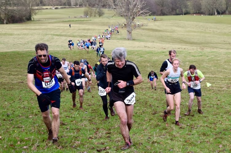 Runners tackled nearly 1500ft of ascent in the Skirrid Winter Fell Run