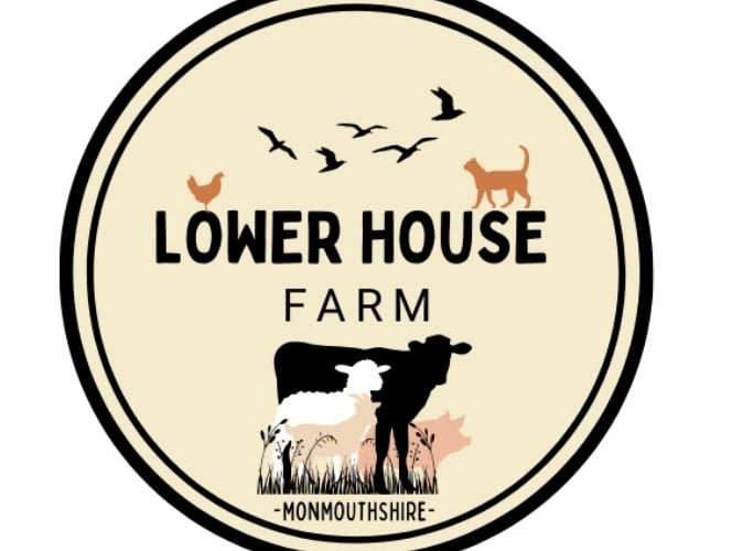 The Lower House Farm logo with the same light brown colour that has been proposed for the shipping container to be used as a farm shop. 