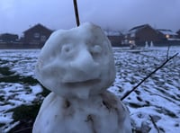 Ice cool snowman caught chilling with intent
