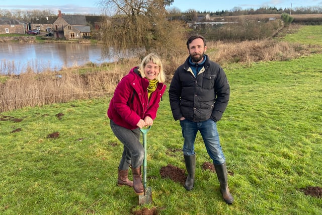 Farm's tree planting event for farm resilience