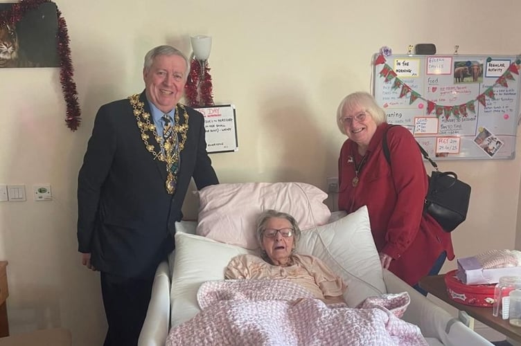 The Mayor with his consort an Eileen Davies