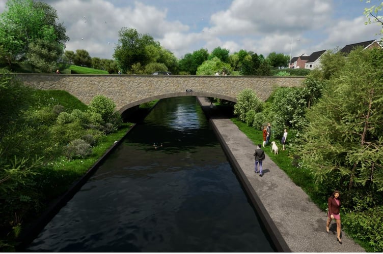 The proposed new canal bridge