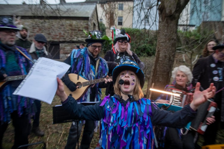 Francesco Geloso sang his song Apple, Apple on the Tree at the Wassail in Chepstow