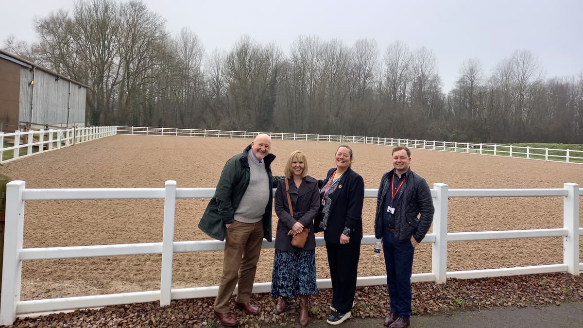 Monmouth MS Peter Fox visits Coleg Gwent’s rural centre at Usk ...