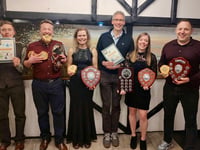 Spirit toast runners and members of the year
