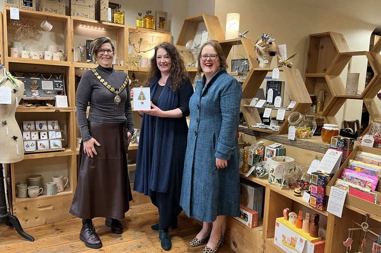The winning shop in the Christmas Window competition was Bees for Development
