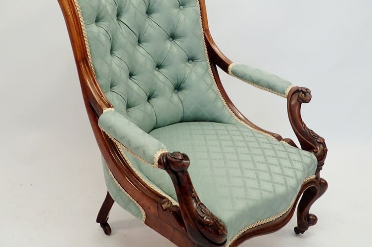 Victorian Carved Armchair