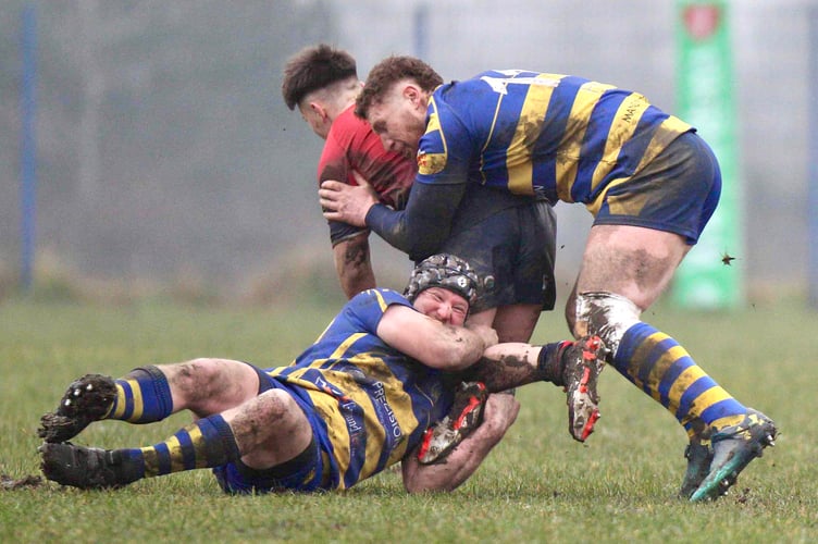Adam Roberts and Harry Whelan epitomised the defensive effort of the Monmouth team