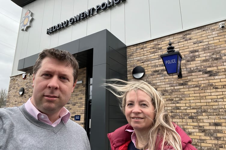 John and McKenna after meeting with police