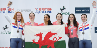 Cyclists turn on pedal power to take British medals
