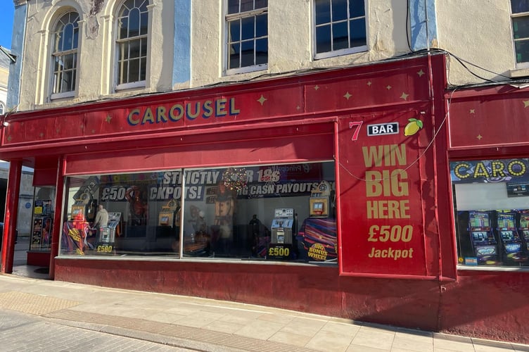The gambling arcade now up for sale as a business premises