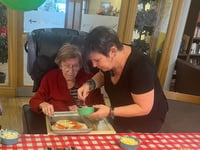 Care home residents enjoy 'pizza' the action 