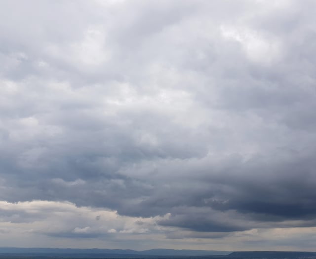 Cloudy skies with occasional rain today and sunny tomorrow