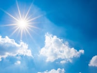 Mostly sunny skies now with mild weather continuing tomorrow