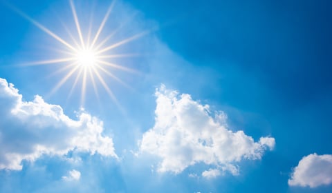 Sunny day today with a chance of light rain tomorrow