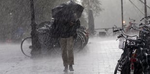 Heavy rain expected today while moderate showers follow tomorrow