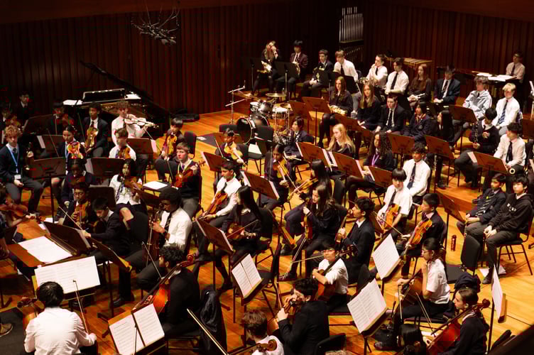 students participating in The Haberdashers' Music festival