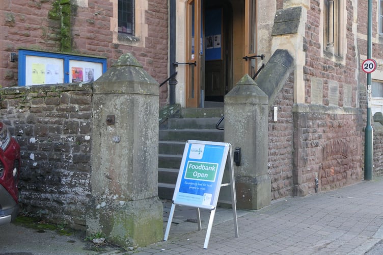 Food bank open sign 