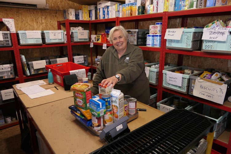 One of the volunteers at the food bank 