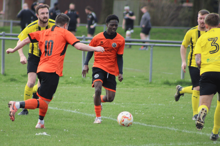 Ebrima Ndure sets up Dan Macdonald up to strike it past the keeper.