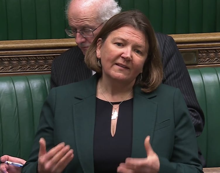 MP Ellie Chowns speaking in the House of Commons.