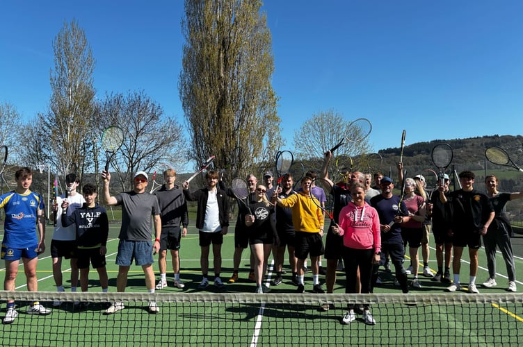 Participants in the tennis event.