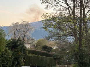 Smoke rises on Blorenge, wildfire fears grow