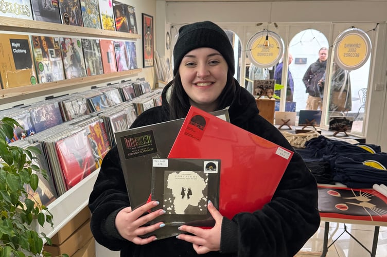 Member of the public at Grinning Soul Records- Record Store Day. 