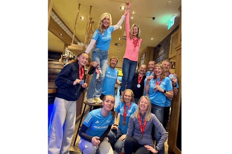 Emma and Rosie Davies were on a high after running the Berlin Half Marathon