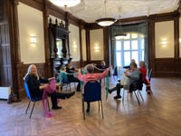 Seated Silver Swans Ballet in Monmouth