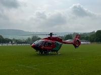 Air ambulance lands at Chippenham ground