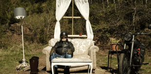Wye Valley fly-tipped sofa becomes quirky tourist attraction