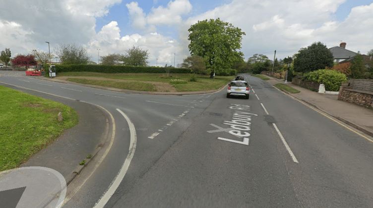 Three Crosses Road and Ledbury Road Ross on Wye