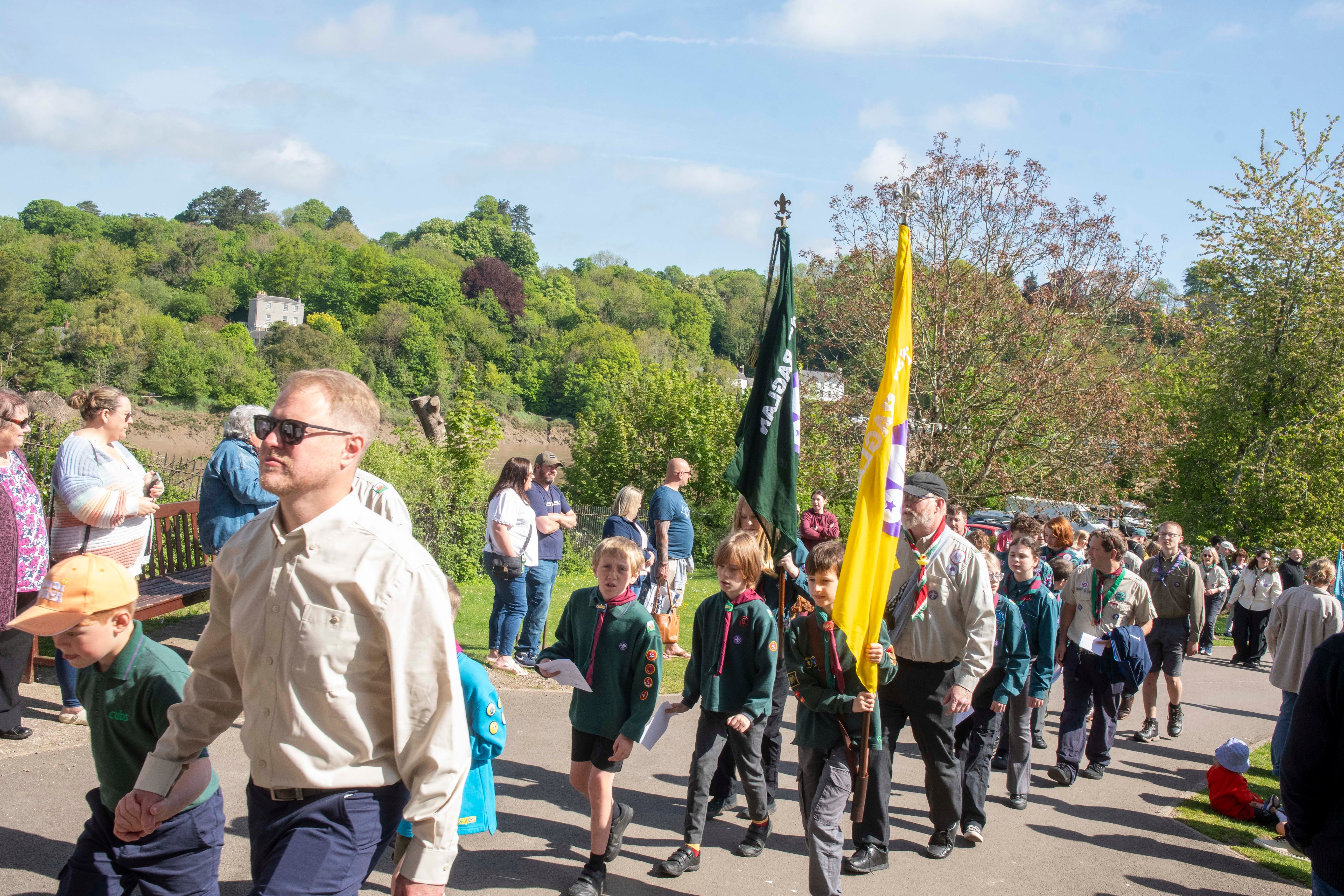 Scouts gather at castle for St George celebration | monmouthshirebeacon ...