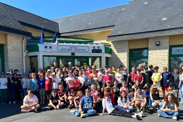 Students from Haberdashers Monmouth School- for D- Day in Normandy. 