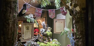 Monmouth's VE Day window tributes