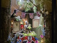 Monmouth's VE Day window tributes