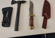 Fearsome set of knives handed in to police