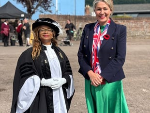 Laura Jones praises Monmouth VE Day service