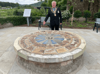 Monmouth millennium mosaic wheel repairs underway