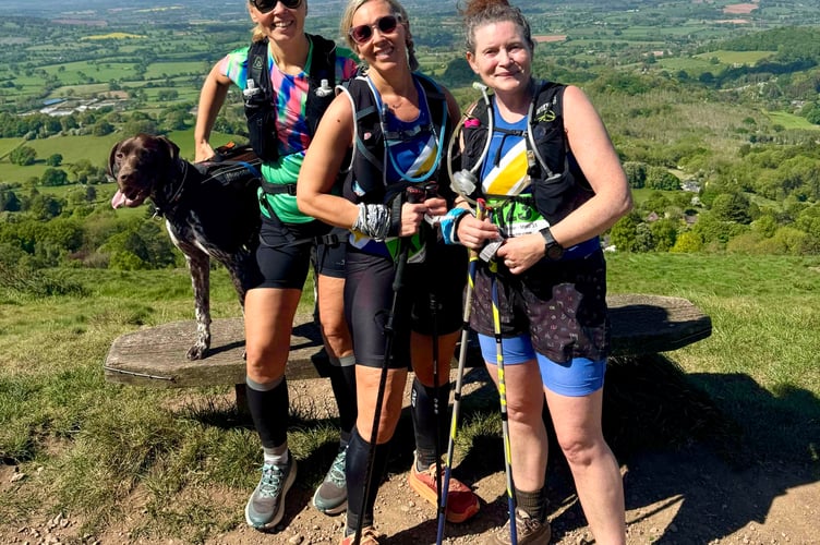 Cathy Fletcher, Abi Buckley and Marina Wright hit the heights in the Malvern Hills Ultra