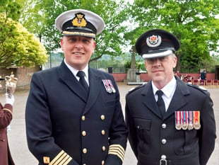 Two Monmouth men took part in London's VE parade