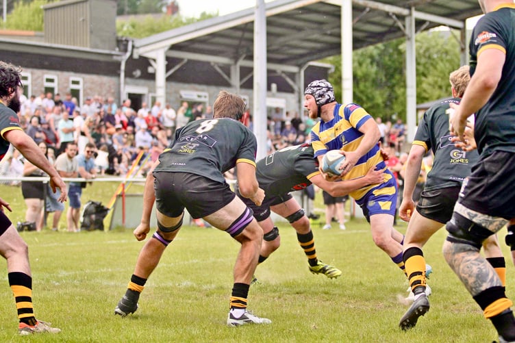 Druids skipper Adam Roberts leads an attack