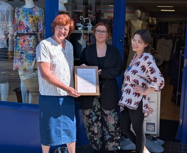 Volunteer pens sonnet for Chepstow shop
