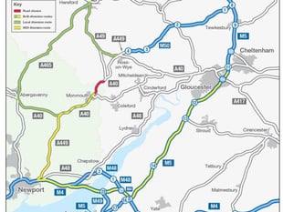 A40 Whitchurch to Monmouth to close for overnight drainage repairs