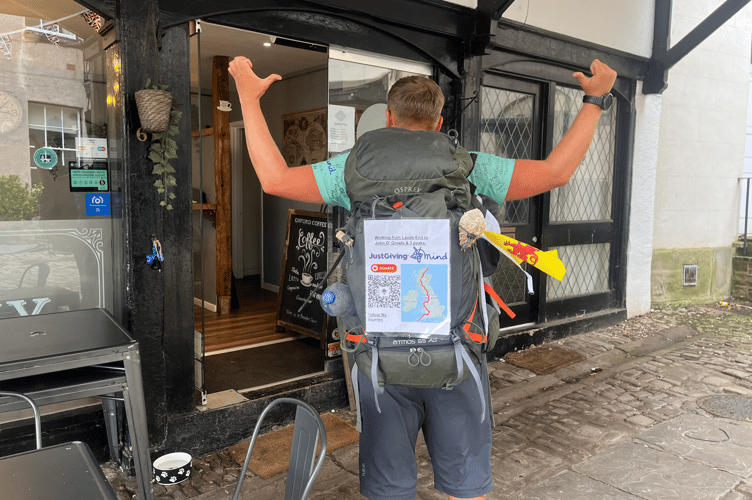Bradley Bates walks over 1000 miles for charity 