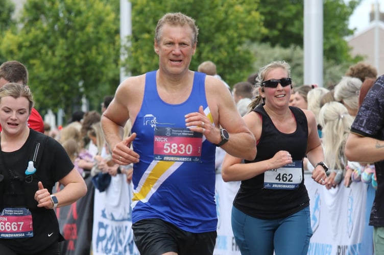 Nick Sloper ran the Swansea Half